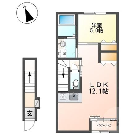 清和園町の完工年月(2026年1月)築の賃貸アパートの間取り