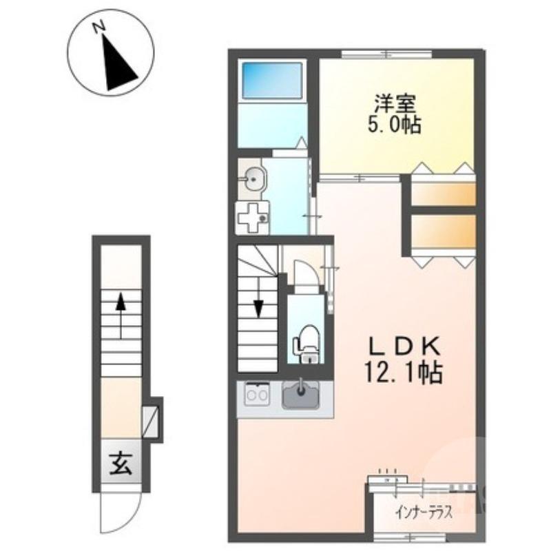 清和園町の完工年月(2026年1月)築の賃貸アパートの間取り
