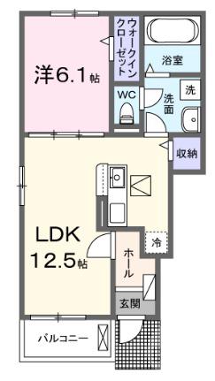 野々宮の完工年月(2026年1月)築の賃貸アパートの間取り