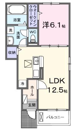 野々宮の完工年月(2026年1月)築の賃貸アパートの間取り