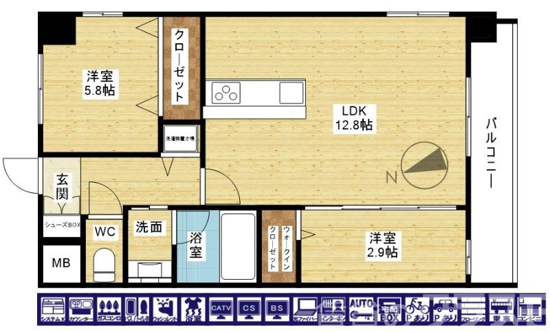 スプランディッドライズ新大阪ノースの間取り