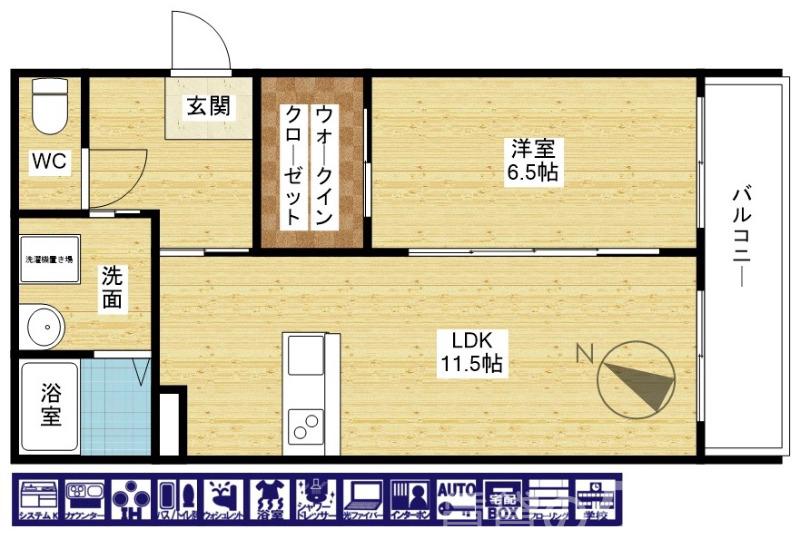 淀川区新北野新築マンションの間取り