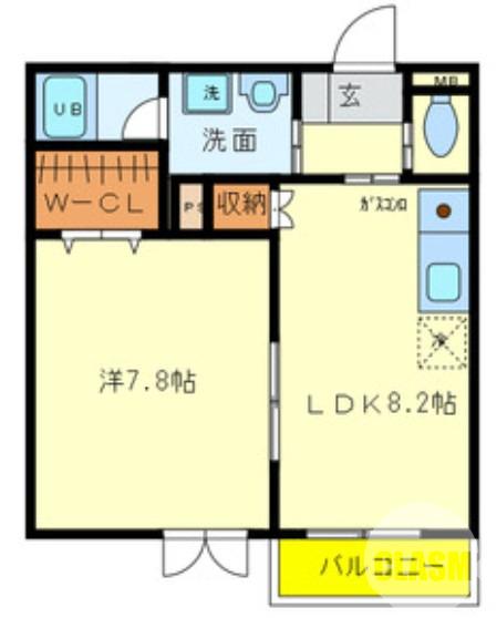 菱木の完工年月(2004年1月)築の賃貸アパートの間取り