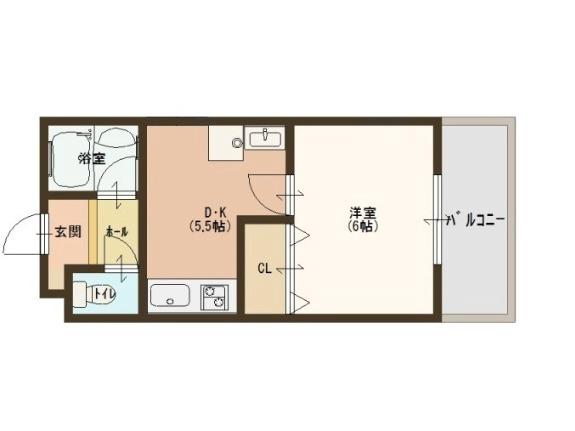 常磐町の完工年月(2005年8月)築の賃貸マンションの間取り