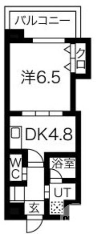 熊野町西の完工年月(2007年10月)築の賃貸マンションの間取り