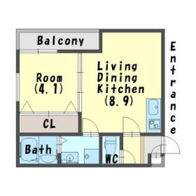 石津町の完工年月(2022年1月)築の賃貸アパートの間取り