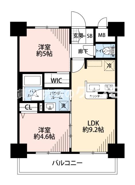 エステムコート難波 WEST SIDE Ⅱ ベイフレックスの間取り