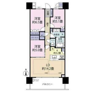 南千里丘の完工年月(2014年1月)築の賃貸マンションの間取り