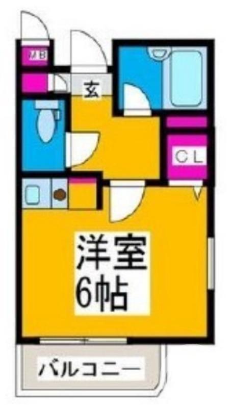 中長尾町の完工年月(1990年9月)築の賃貸マンションの間取り