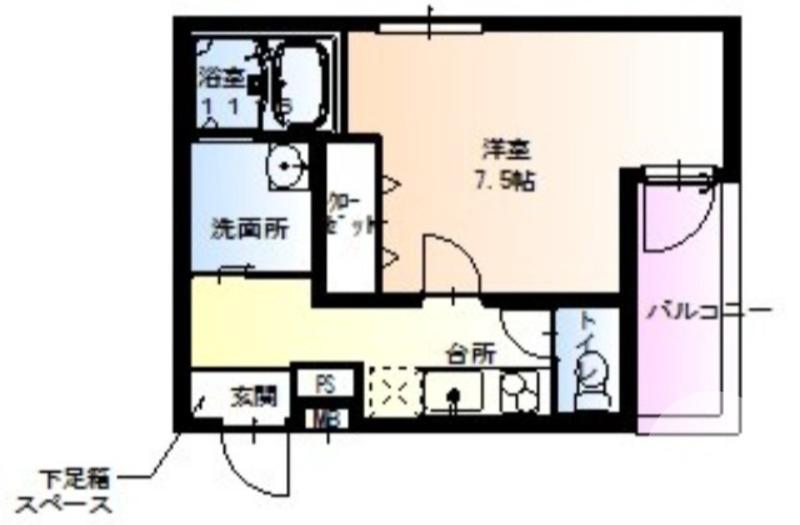 南長尾町の完工年月(2018年12月)築の賃貸アパートの間取り