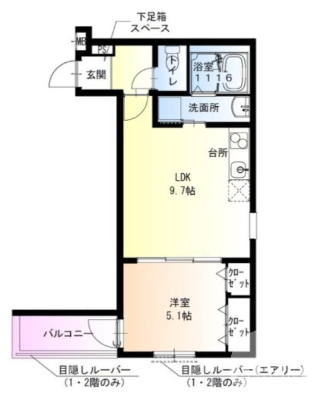 鳳中町の完工年月(2026年1月)築の賃貸アパートの間取り