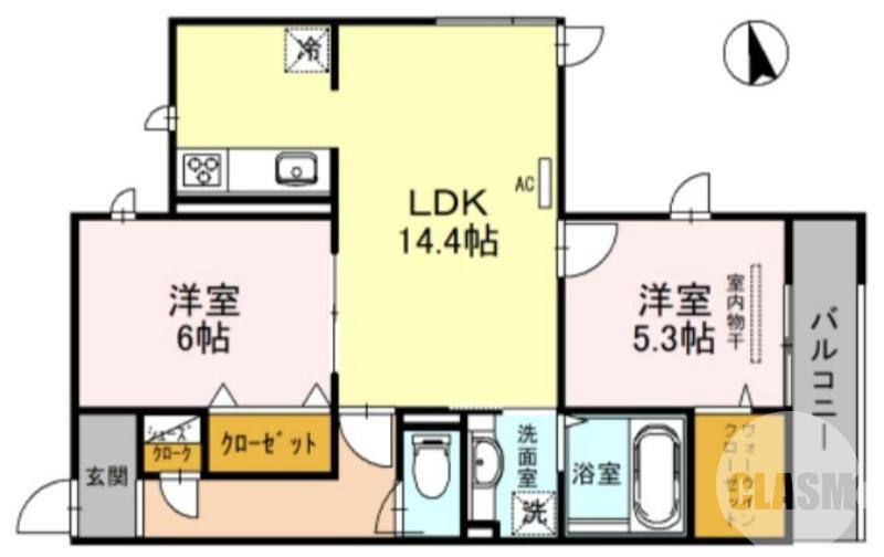 東雲東町の完工年月(2021年2月)築の賃貸アパートの間取り