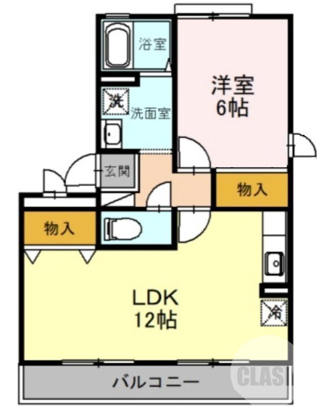 百舌鳥赤畑町の完工年月(1997年9月)築の賃貸アパートの間取り