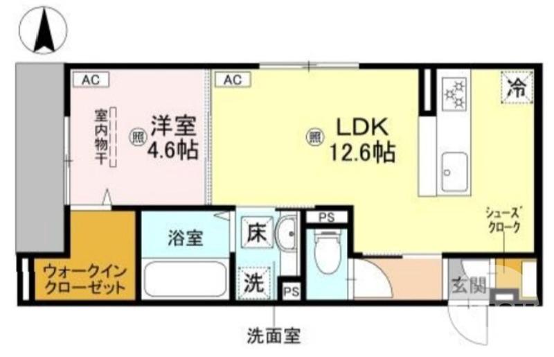北長尾町の完工年月(2026年3月)築の賃貸アパートの間取り