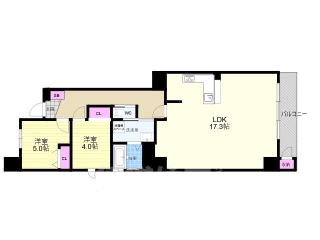 ベルクローチェ京都洛央の間取り