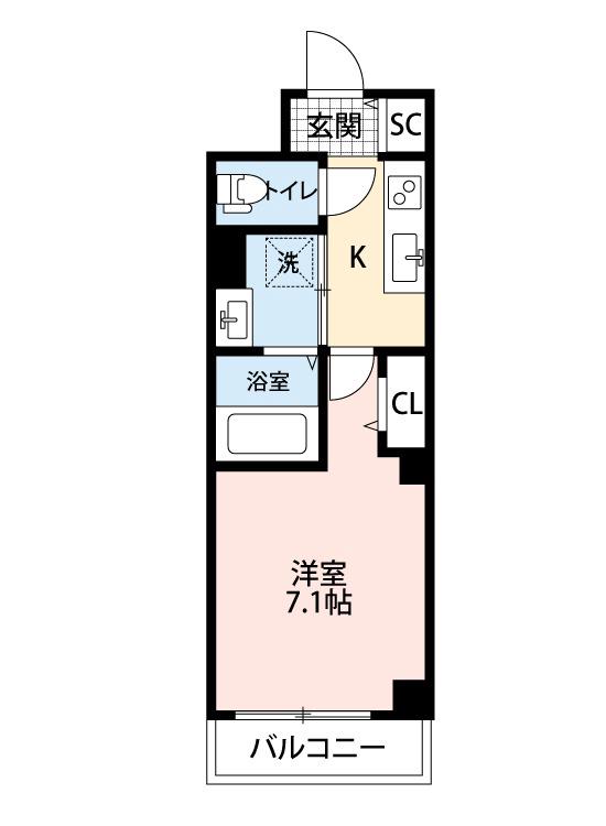 向陵中町の完工年月(2022年12月)築の賃貸マンションの間取り