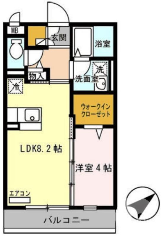 市之町東の完工年月(2008年9月)築の賃貸アパートの間取り