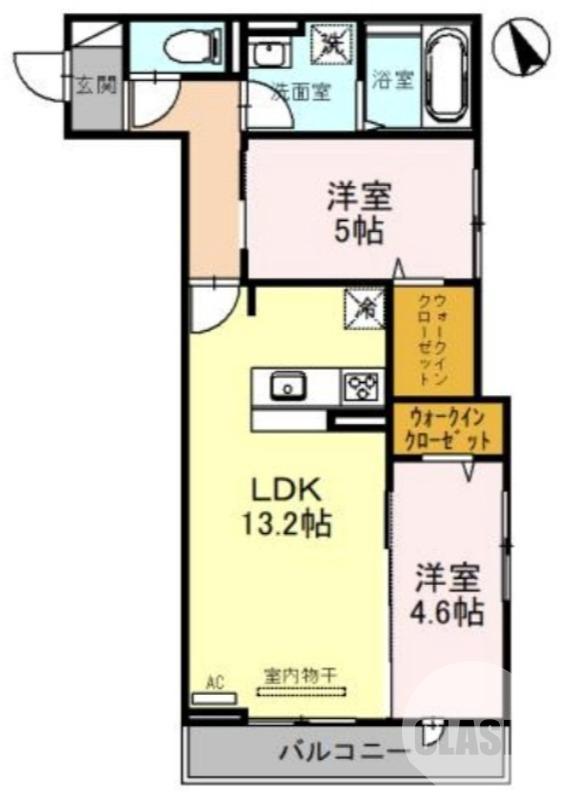 深井水池町の完工年月(2022年8月)築の賃貸アパートの間取り