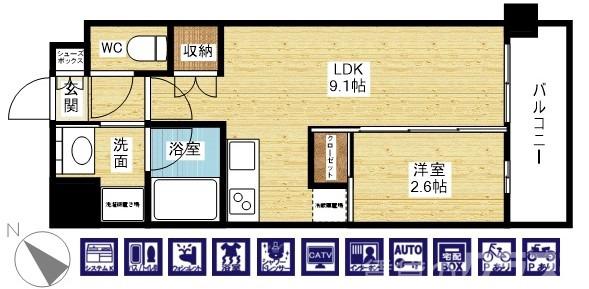 コンフォリア・リヴ淡路の間取り