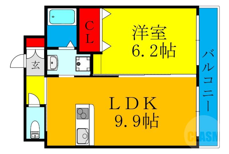下新庄の完工年月(2011年3月)築の賃貸マンションの間取り