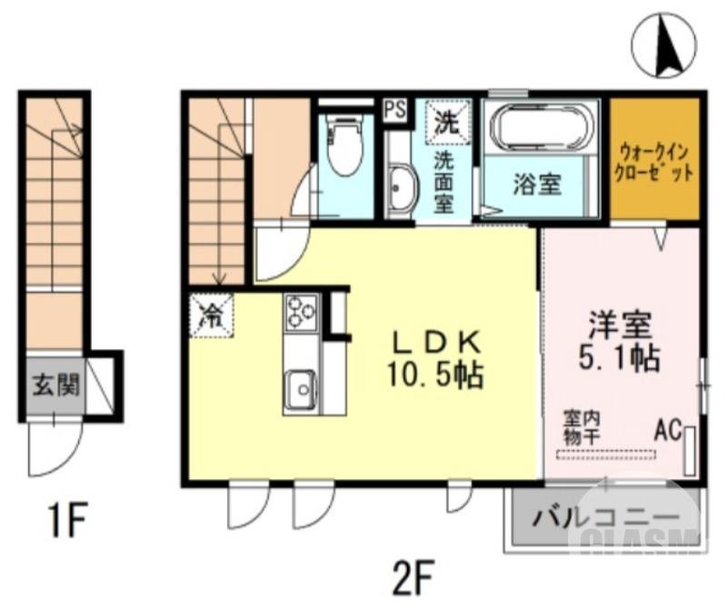 浜寺公園町の完工年月(2014年3月)築の賃貸アパートの間取り