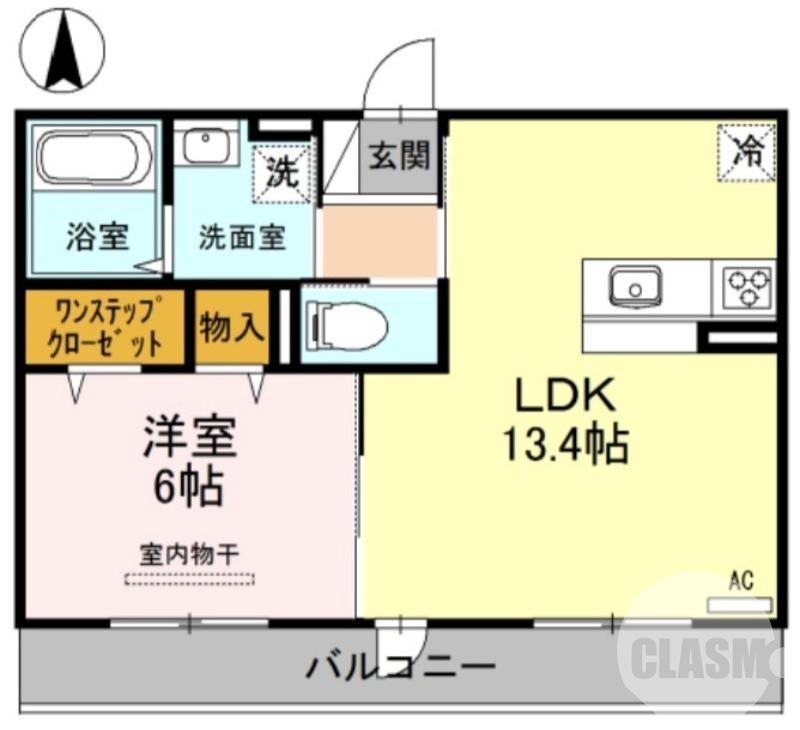 鳳西町の完工年月(2015年2月)築の賃貸アパートの間取り
