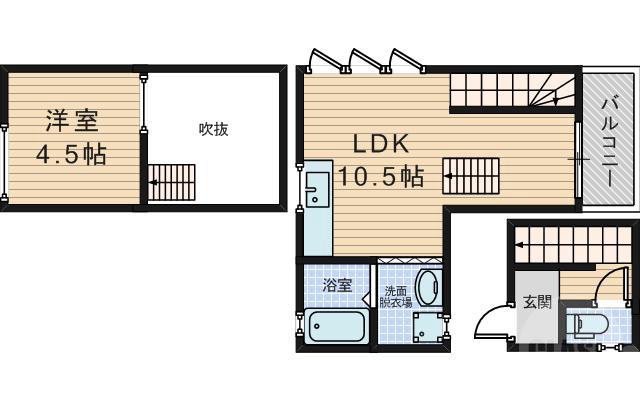 大桐の完工年月(2005年3月)築の賃貸アパートの間取り