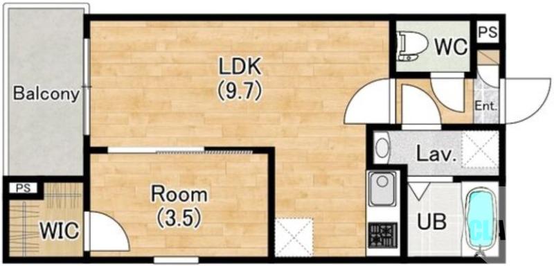 出島浜通の完工年月(2026年2月)築の賃貸アパートの間取り
