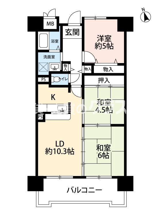 アメニティ江戸堀の間取り