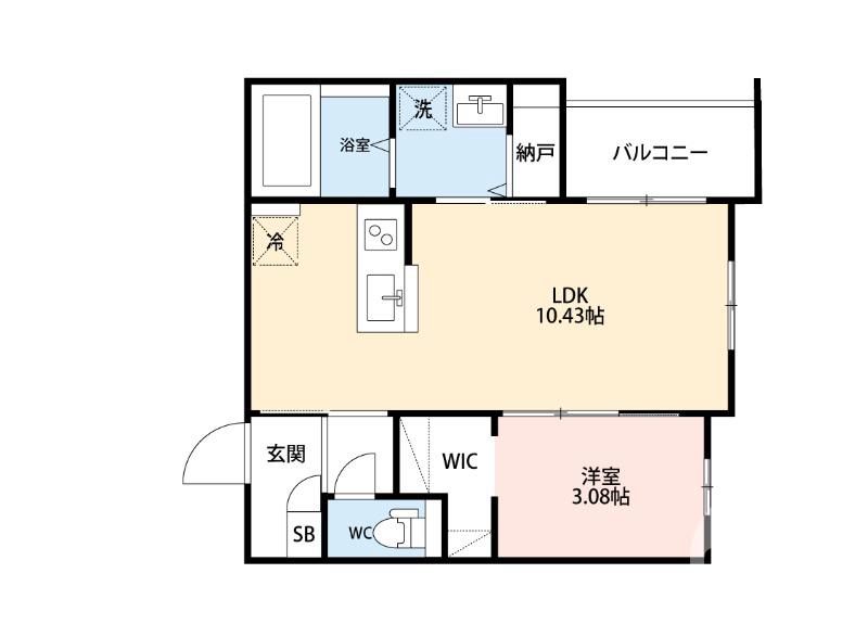 日置荘西町の完工年月(2025年6月)築の賃貸アパートの間取り