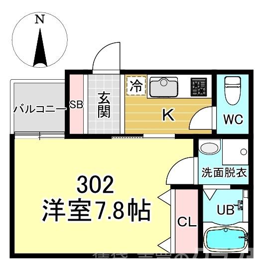 (仮称)山科区小野蚊ケ瀬町 新築アパートの間取り
