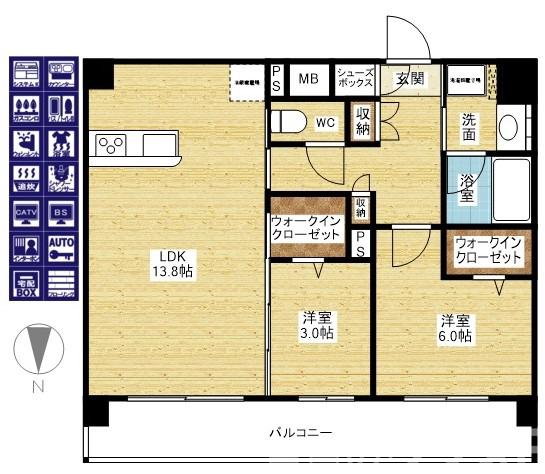 プレサンス東淀川駅前プローシェの間取り