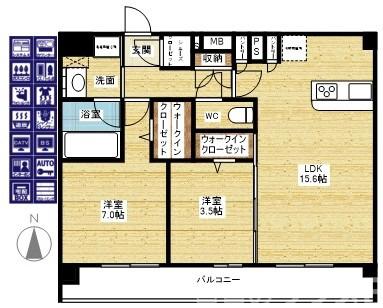 プレサンス東淀川駅前プローシェの間取り