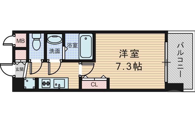 東中島の完工年月(2016年9月)築の賃貸マンションの間取り
