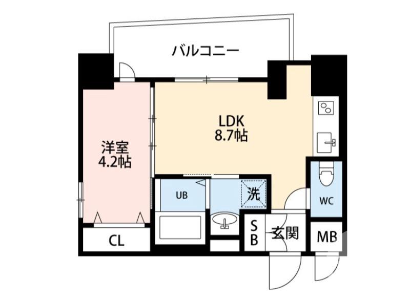 向陵中町の完工年月(2026年1月)築の賃貸マンションの間取り