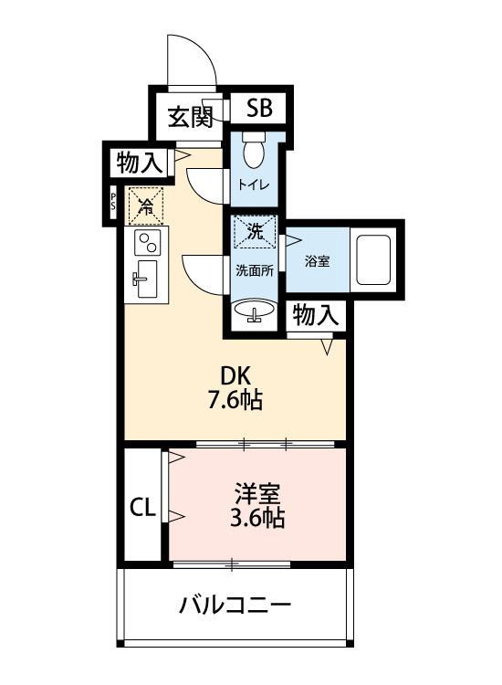 中百舌鳥町の完工年月(2024年3月)築の賃貸マンションの間取り