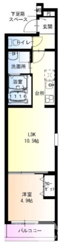 大浜北町の完工年月(2023年7月)築の賃貸アパートの間取り