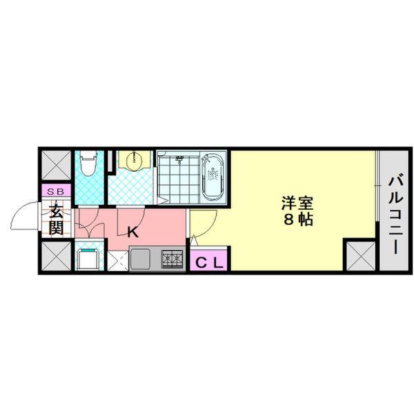 鳳南町の完工年月(2020年3月)築の賃貸マンションの間取り