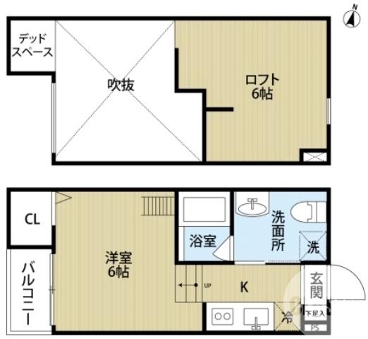 北余部の完工年月(2014年8月)築の賃貸アパートの間取り