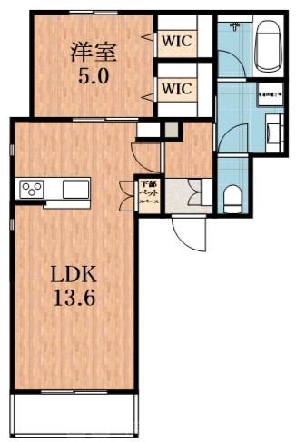 阪南町の完工年月(2026年3月)築の賃貸マンションの間取り