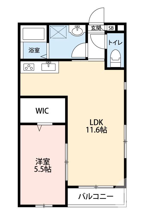 南旅篭町東の完工年月(2021年9月)築の賃貸アパートの間取り