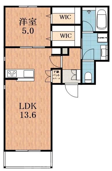 阪南町の完工年月(2026年3月)築の賃貸マンションの間取り