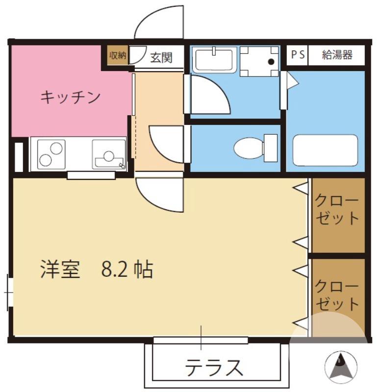 香ヶ丘町の完工年月(2005年9月)築の賃貸アパートの間取り