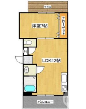 中安井町の完工年月(1991年1月)築の賃貸マンションの間取り