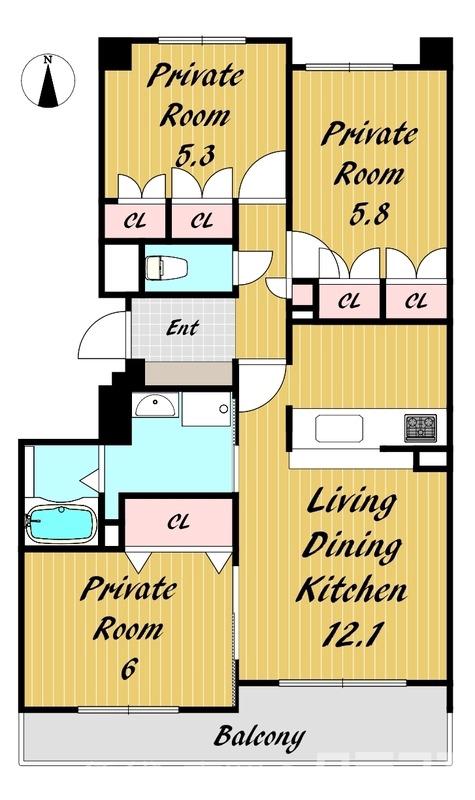 パインフィールド洛西の間取り