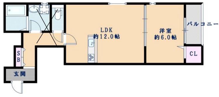 大浜中町の完工年月(2025年12月)築の賃貸アパートの間取り