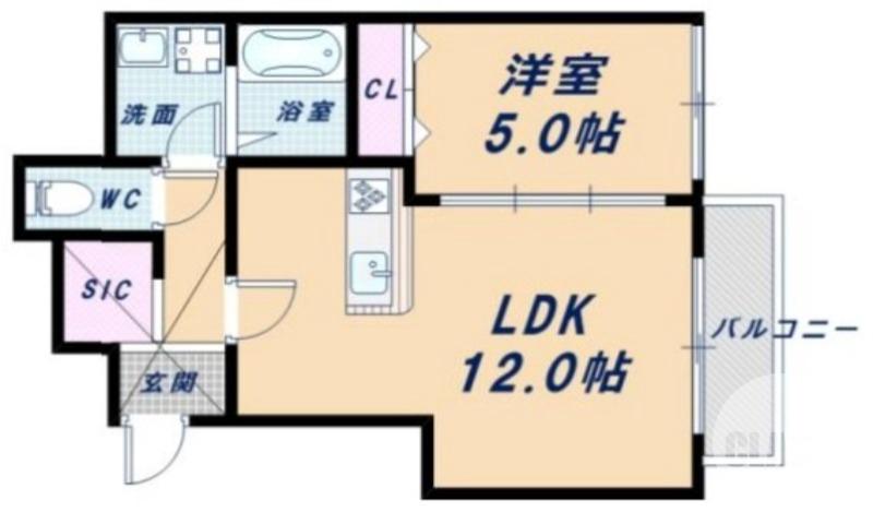 大浜中町の完工年月(2025年12月)築の賃貸アパートの間取り