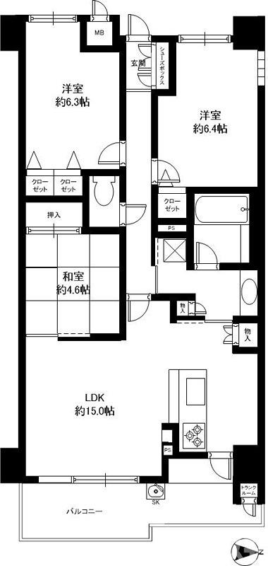 リソシエ今出川聚楽邸の間取り