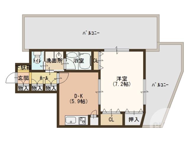 北花田町の完工年月(2017年12月)築の賃貸マンションの間取り