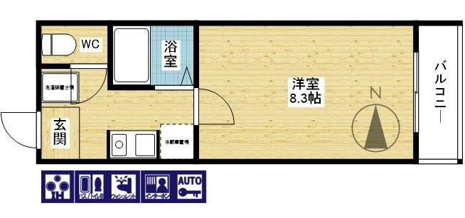 田川の完工年月(1989年3月)築の賃貸マンションの間取り